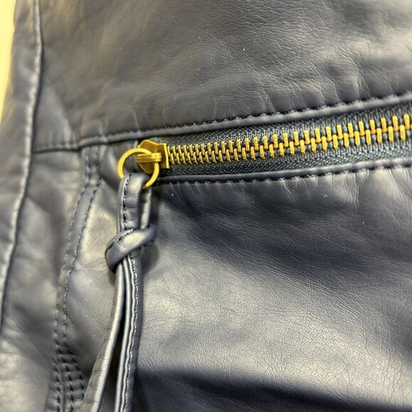 Scarleton Purse Handbag Satchel Shoulder Crossbody Blue Pockets Zipper - Picture 3 of 12